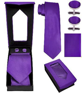 Dark Purple Tie Set