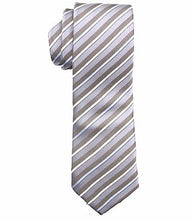 Load image into Gallery viewer, Silver and Dark Grey Stripes Tie Set
