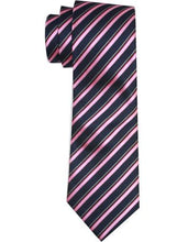 Load image into Gallery viewer, Pink and Black Striped Tie Set
