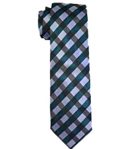 Blue Cross Hatch Tie Set