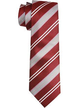 Load image into Gallery viewer, Red With Grey Stripe Ties Set
