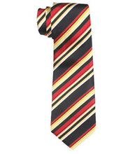 Load image into Gallery viewer, Black, Yellow, Red Striped Tie Set
